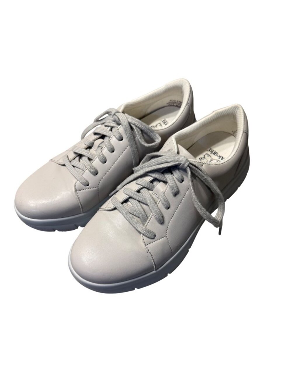 SIZE Euro 40 / US 9.5 -10 Alegria Flote Vegan Leather Sneakers Taupe Gray Smoke